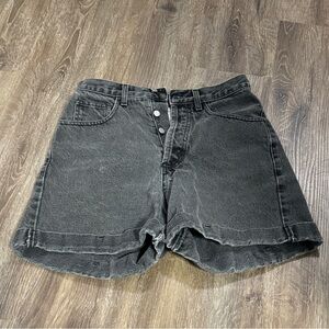 Vintage 1980s Guess by George Marciano black Jean shorts